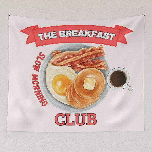 Item preview, The Breakfast Club Slow Morning Food Illustration designed and sold by SilverSeaBKK.