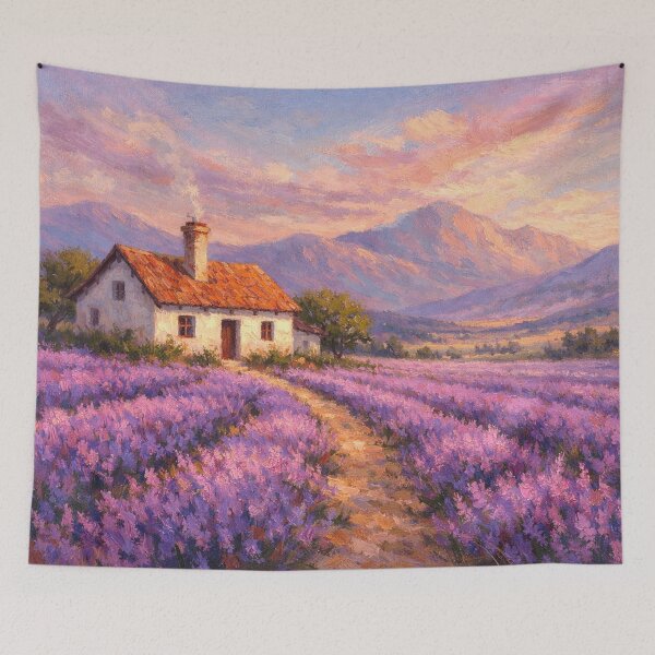 Item preview, House in the lavender field designed and sold by Sigtrix.