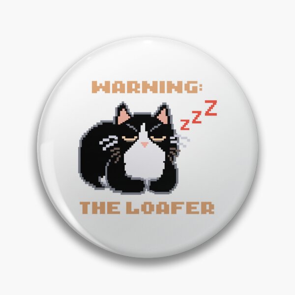 Item preview, Warning: The Loafer │ Pixel Cat designed and sold by sixsixsix.shop.