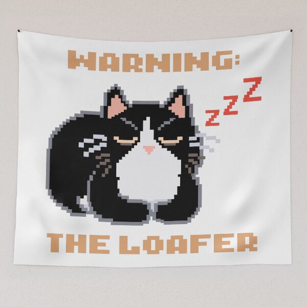 Item preview, Warning: The Loafer │ Pixel Cat designed and sold by sixsixsix.shop.