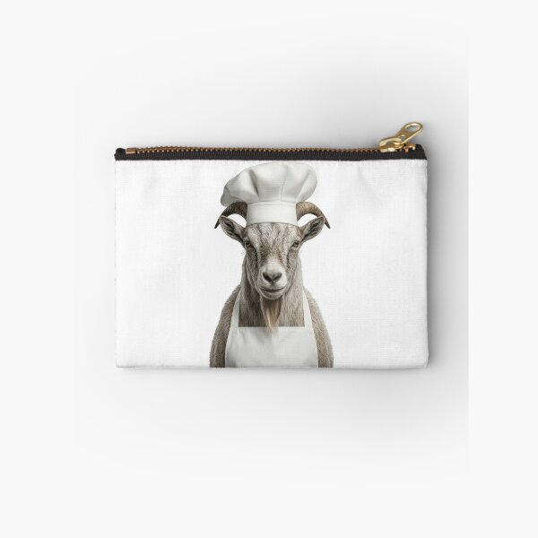 Item preview, Funny Mountain Goat Chef Realistic Animal Cooking Humor Art designed and sold by LazyOwlStore.