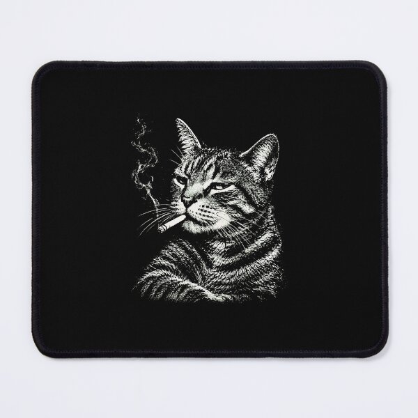 Item preview, Smoking Cat Portrait Cool Tabby Art T-Shirt designed and sold by StranHabesre51.