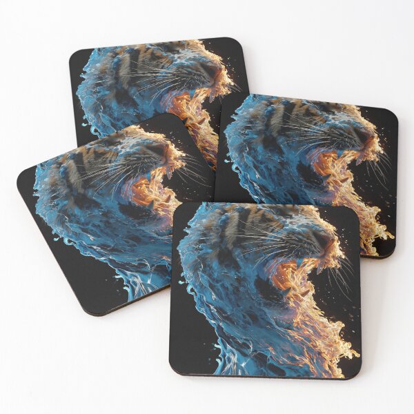 Item preview, Fire and Ice Tiger Artwork designed and sold by Visual Foundry.