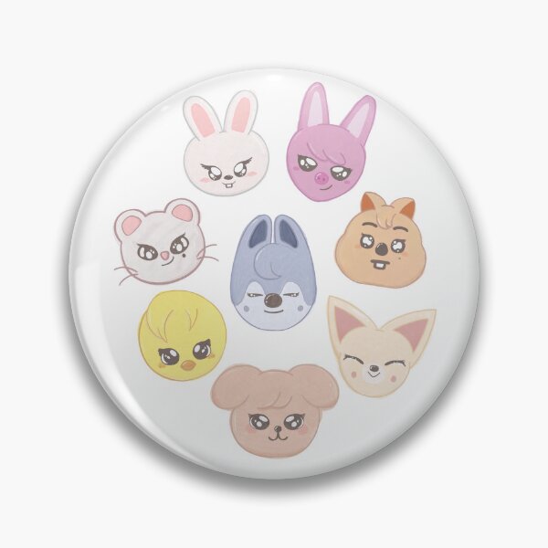 Item preview, Chibi Cute Doodle Painted Skzoo Stray Kids SKZ OT8 K-Pop Print designed and sold by oddcosmik.