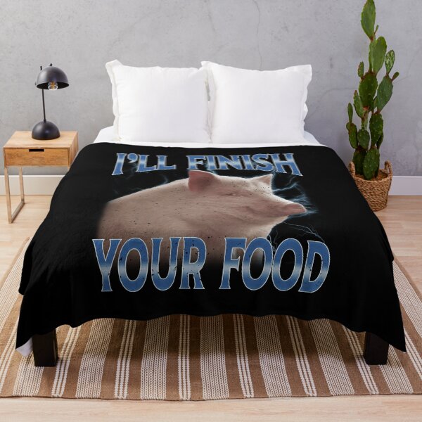 Item preview, I'll Finish Your Food Can You Finish My Food Pig Meme designed and sold by elderberry.