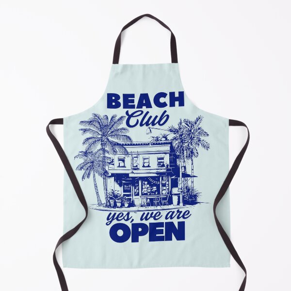 Item preview, The Beach Club - Yes, We Are Open Retro Surf Shack designed and sold by SilverSeaBKK.