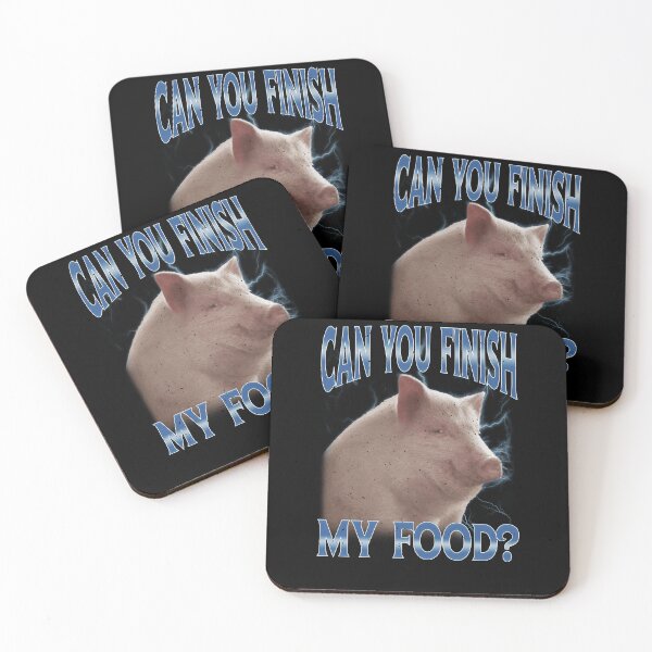 Item preview, Can You Finish My Food Pig Meme designed and sold by elderberry.