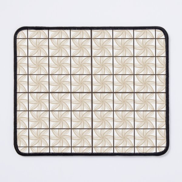 Item preview, Geometric Floral Tile Pattern – Elegant Beige Botanical Grid Design designed and sold by Barelythere2324.