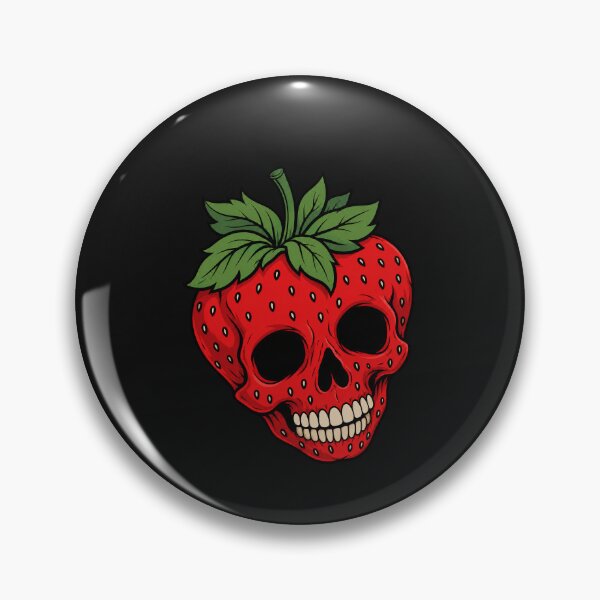 Item preview, Strawberry Skull Face designed and sold by elderberry.