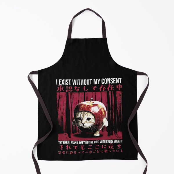 Item preview, I Exist Without Consent Yet Here I Stand Apple Cat Meme designed and sold by elderberry.
