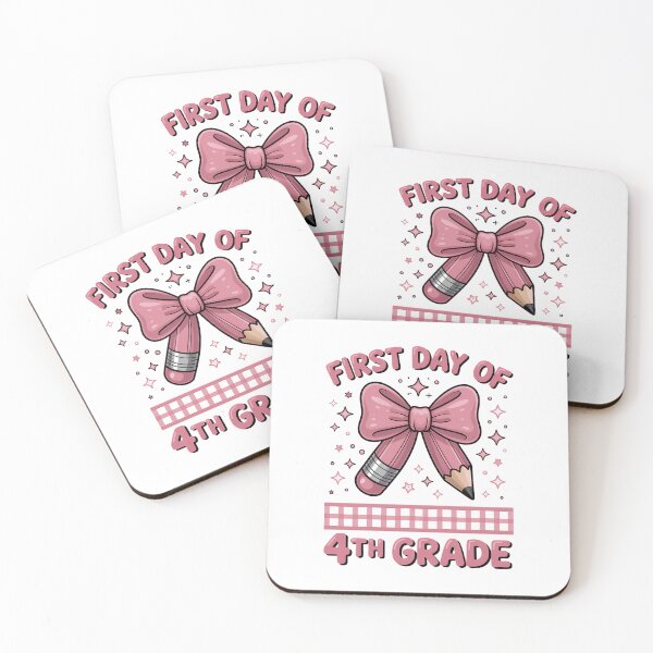 Item preview, First Day of 4th Grade Coquette Back to School Girls designed and sold by sailorjessiArt.