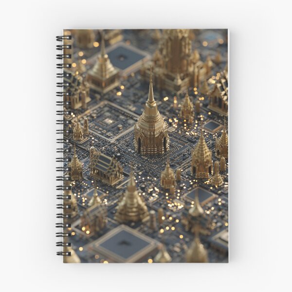 Item preview, Golden Digital Temple Cityscape designed and sold by Visual Foundry.