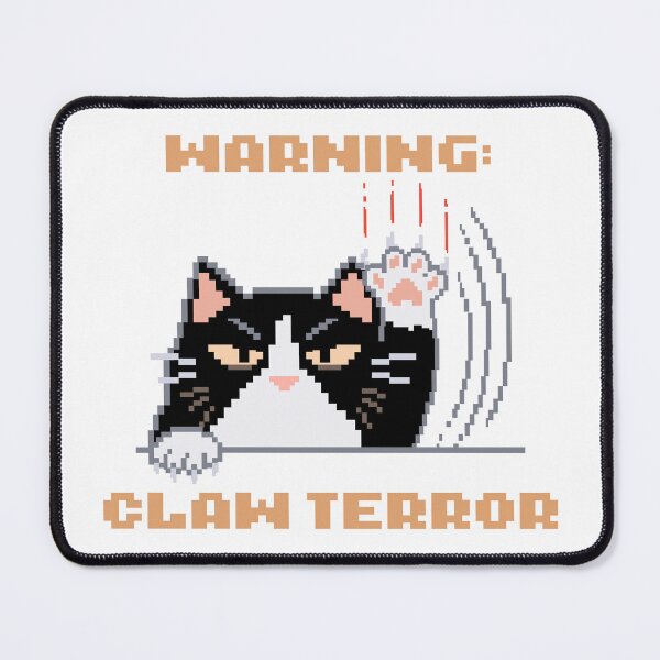 Item preview, Warning: Claw Terror │ Pixel Cat designed and sold by sixsixsix.shop.