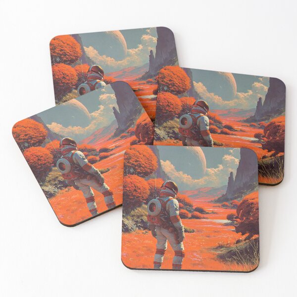 Item preview, Astronaut Exploring Red Alien Planet designed and sold by Visual Foundry.