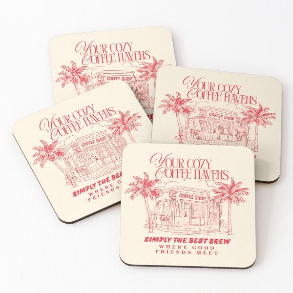 Item preview, Your Cozy Coffee Haven - Retro Tropical Cafe designed and sold by SilverSeaBKK.
