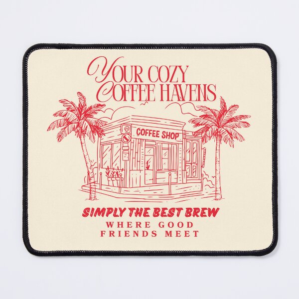 Item preview, Your Cozy Coffee Haven - Retro Tropical Cafe designed and sold by SilverSeaBKK.