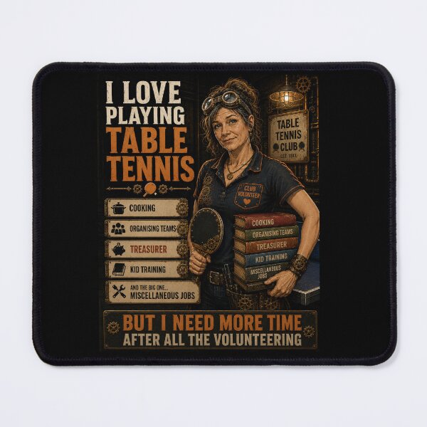 Item preview, Steampunk Table Tennis Volunteer Meme designed and sold by Altered Art By Steve.