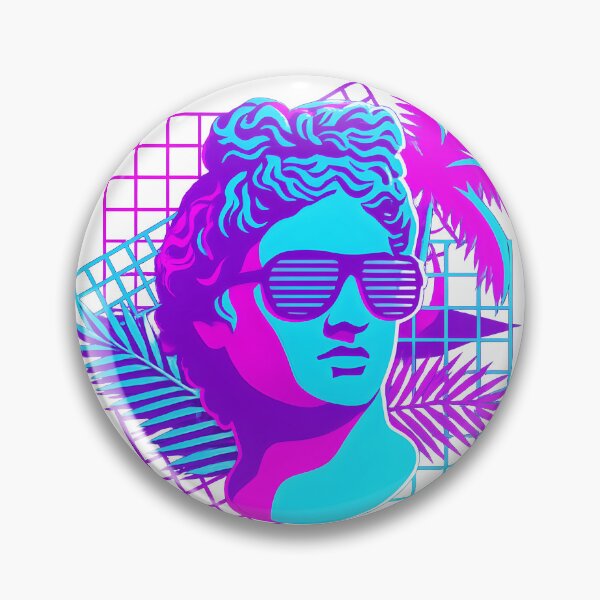 Item preview, Neon Synthwave Greek God - Vaporwave Aesthetic designed and sold by BlueCoyoteDigital.