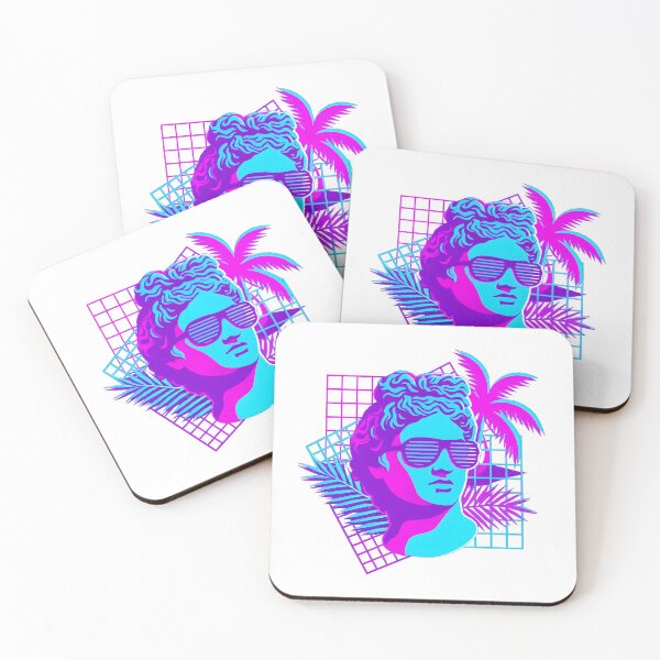 Item preview, Neon Synthwave Greek God - Vaporwave Aesthetic designed and sold by BlueCoyoteDigital.