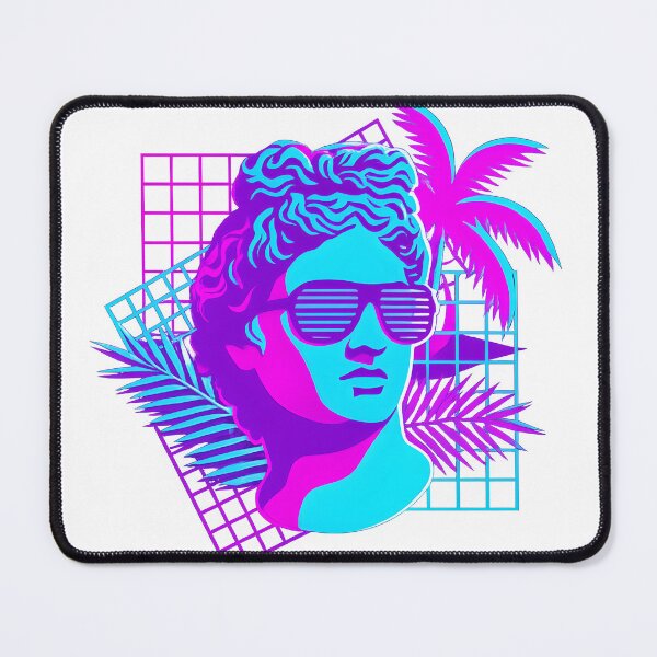 Item preview, Neon Synthwave Greek God - Vaporwave Aesthetic designed and sold by BlueCoyoteDigital.