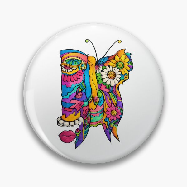 Item preview, Psychedelic Butterfly Bloom Face designed and sold by Ashes to Artistry.