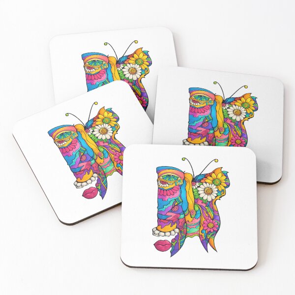 Item preview, Psychedelic Butterfly Bloom Face designed and sold by Ashes to Artistry.