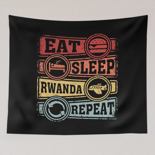 Item preview, Eat Sleep Rwanda Repeat designed and sold by GabbyKash.