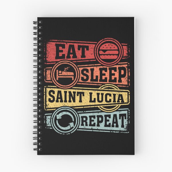 Item preview, Eat Sleep Saint Lucia Repeat designed and sold by GabbyKash.