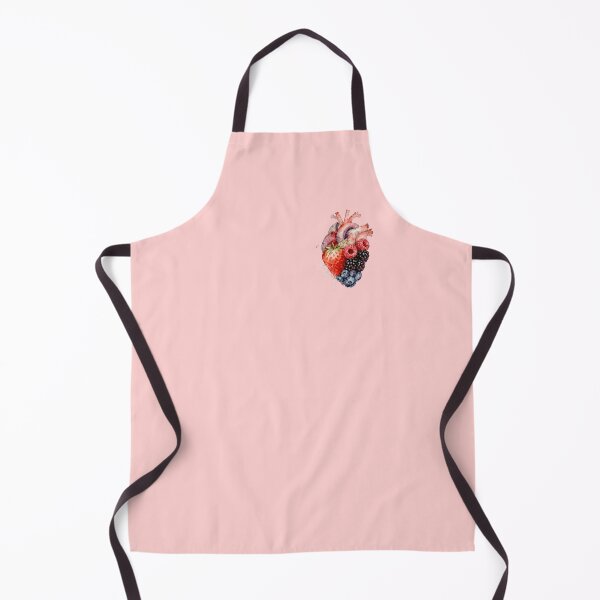 Item preview, Watercolor Anatomical Heart with Berries Illustration designed and sold by MariPon.