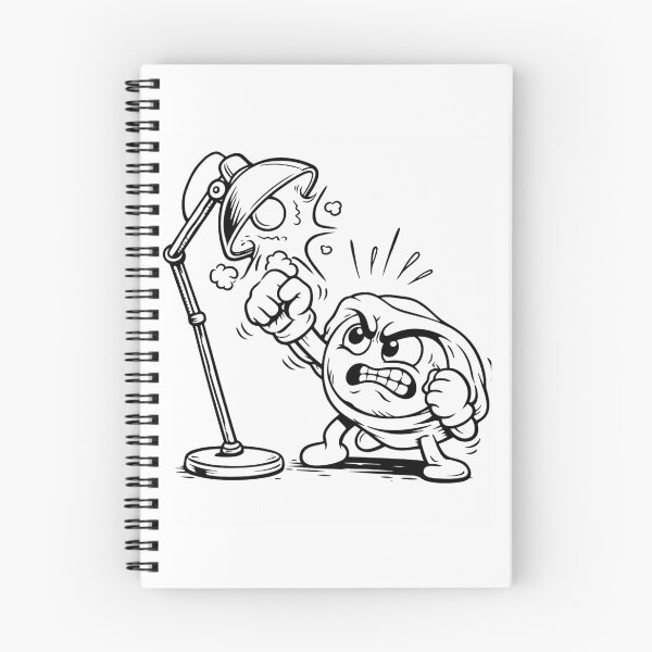 Item preview, Angry Bun Fighting Desk Lamp Funny Work Rage Cartoon designed and sold by ComedyInkFactor.