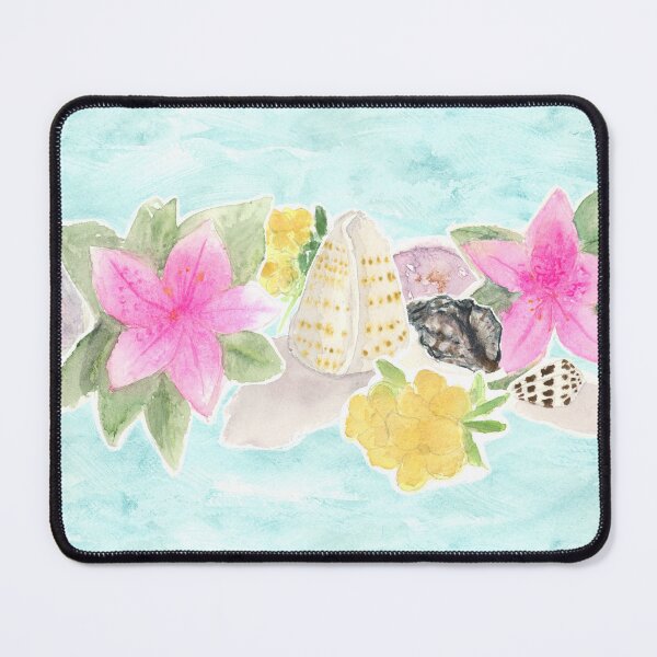 Item preview, Tropical Flowers and Pacific Ocean Shells Treasure Trove  designed and sold by FaireWaveArt.