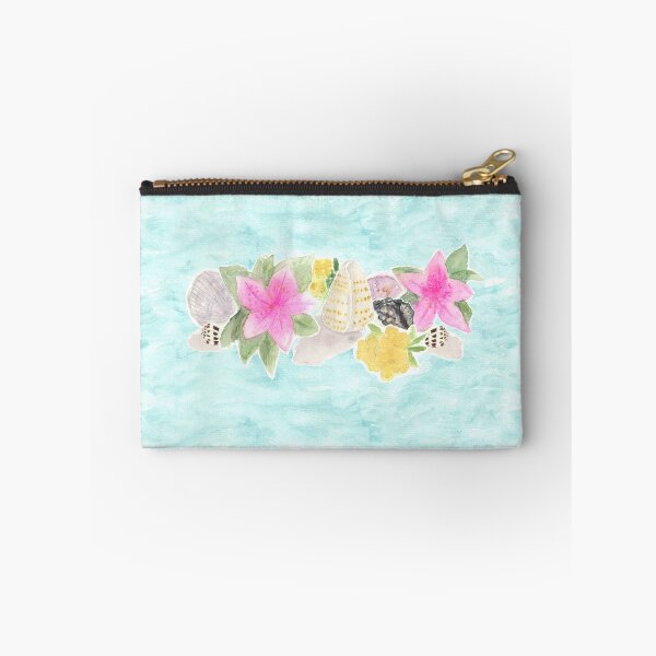 Item preview, Tropical Flowers and Pacific Ocean Shells Treasure Trove  designed and sold by FaireWaveArt.