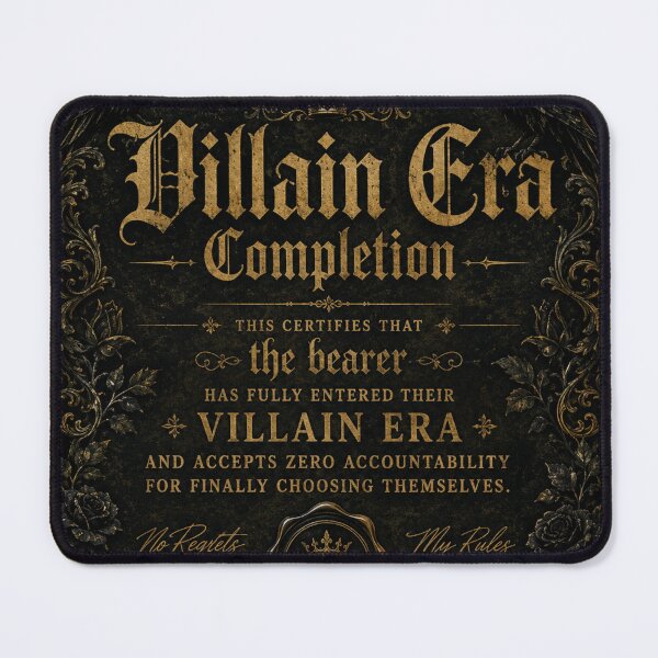 Item preview, Villain Era Certificate of Completion – Funny Gothic Vintage Art | Villain Era Gift designed and sold by irfanshikh.