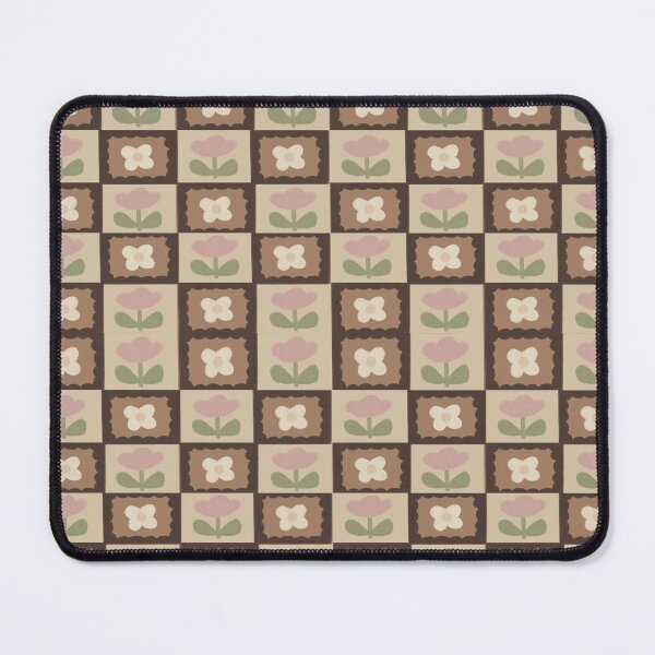 Item preview, Retro Floral Checkerboard Pattern – Cute Cottagecore Flower Tiles designed and sold by Barelythere2324.