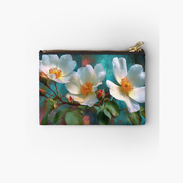 Item preview, Cherokee Rose Art, Georgia State Flower Coral Teal Floral Illustration designed and sold by daila70.