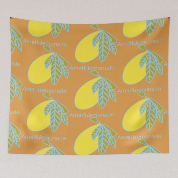 Item preview, Amalfi lemonade logo with lemon fruit and leaves vector illustration designed and sold by TaniaArtDesign.