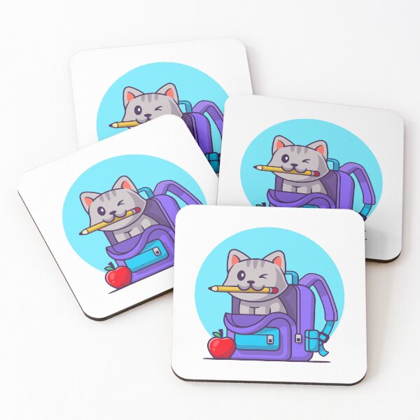 Item preview, Cute Cat Back To School designed and sold by Christi W 	 Witherspoon.