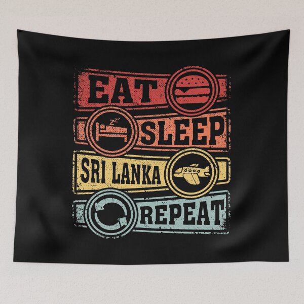 Item preview, Eat Sleep Sri Lanka Repeat designed and sold by GabbyKash.