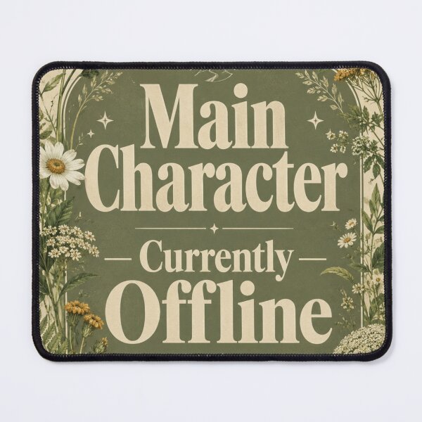 Item preview, Main Character Currently Offline Logging Off to Live the Actual Plot – Aesthetic Art | Digital Detox Gift designed and sold by irfanshikh.
