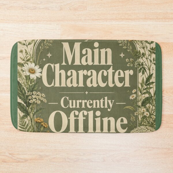 Item preview, Main Character Currently Offline Logging Off to Live the Actual Plot – Aesthetic Art | Digital Detox Gift designed and sold by irfanshikh.