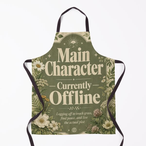 Item preview, Main Character Currently Offline Logging Off to Live the Actual Plot – Aesthetic Art | Digital Detox Gift designed and sold by irfanshikh.