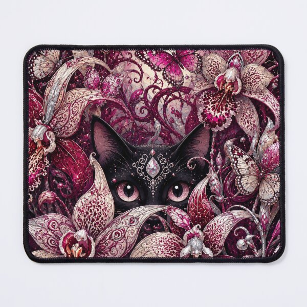 Item preview, Curious Alien Orchid Cat Fantasy Garden Art designed and sold by Mindworx21.