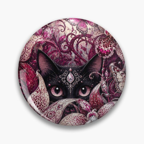 Item preview, Curious Alien Orchid Cat Fantasy Garden Art designed and sold by Mindworx21.