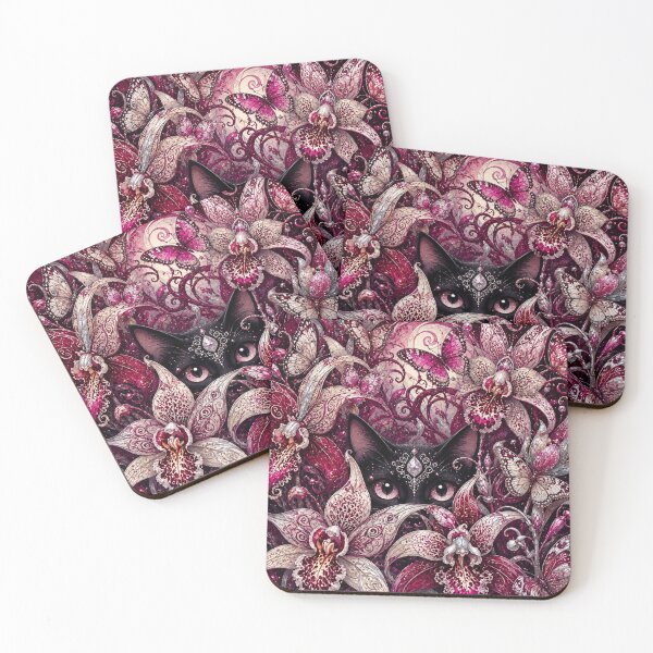 Item preview, Curious Alien Orchid Cat Fantasy Garden Art designed and sold by Mindworx21.