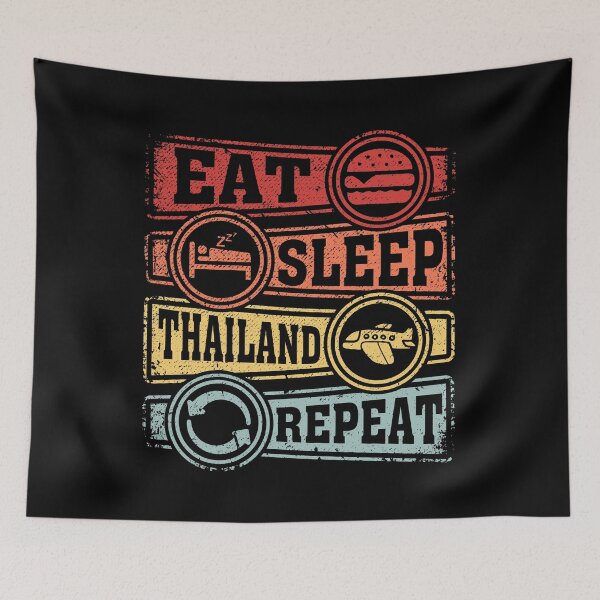 Item preview, Eat Sleep Thailand Repeat designed and sold by GabbyKash.