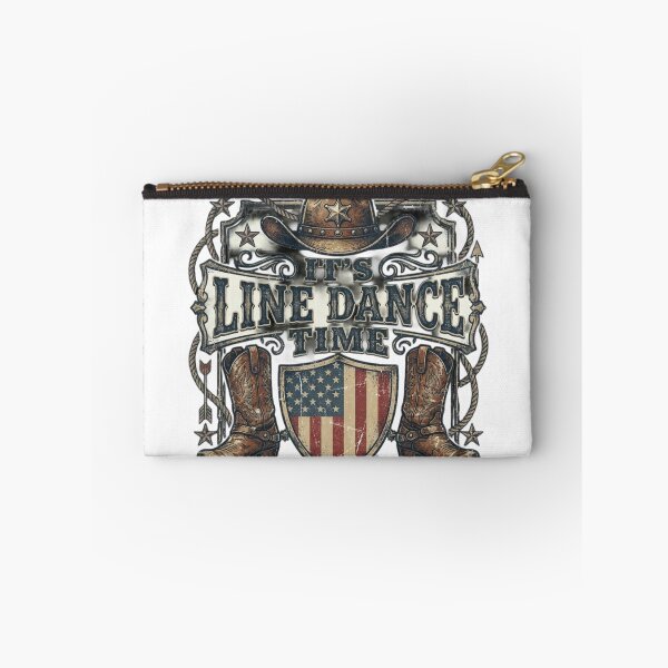 Item preview, It’sLineDanceTime – WesternCowgirlDesign – RusticCountryVintageStyle – USAPatrioticBootsandHat designed and sold by ShirtsUp-Lane.