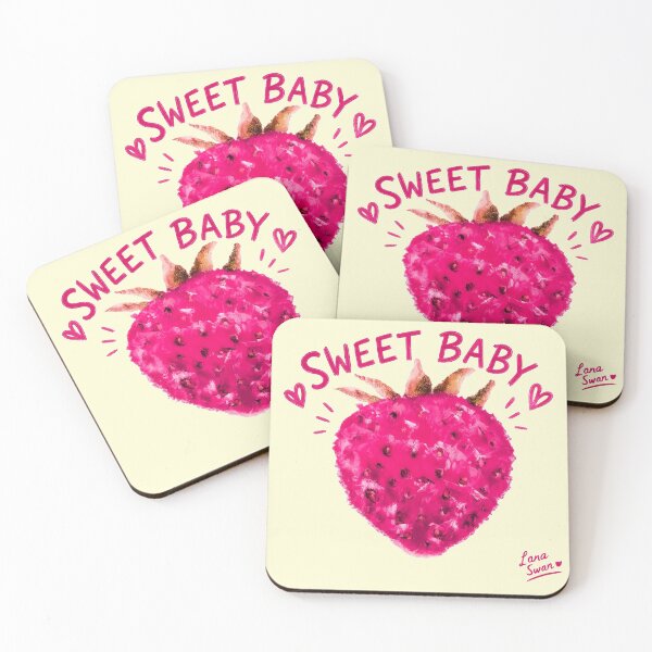 Item preview, PINK SWEET BABY | Strawberry Pop Design | Cute Girly Summer Art designed and sold by Baroness Swan.