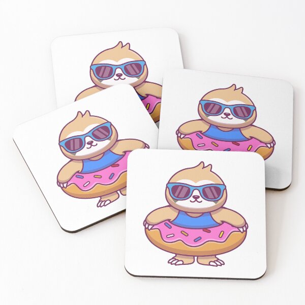 Item preview, Cool Summer Sloth with Donut Float designed and sold by Christi W 	 Witherspoon.