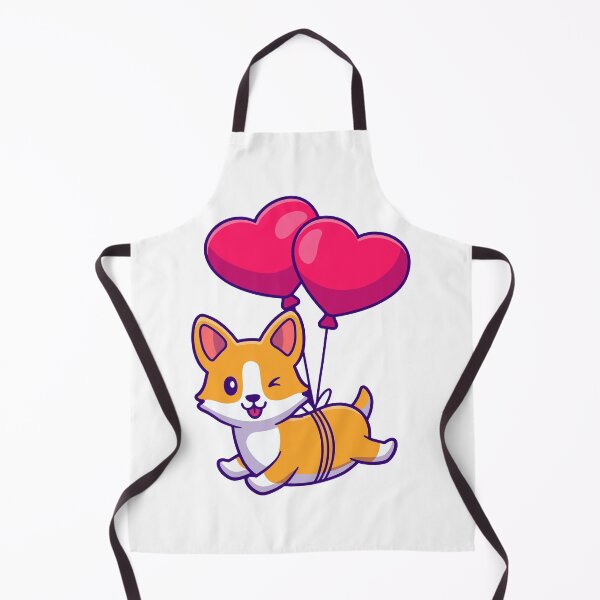 Item preview, Cute Corgi Flying with Heart Balloons designed and sold by Christi W Witherspoon.