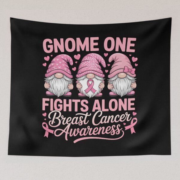 Item preview, Gnome One Fights Alone Pink Breast Cancer Awareness  designed and sold by SapfireStuArt.